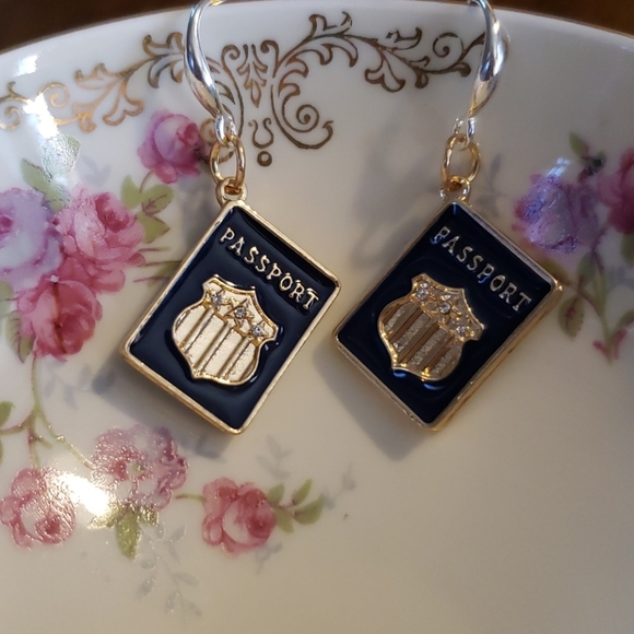 Unknown Jewelry - Unique Passport earrings on sterling silver hooks